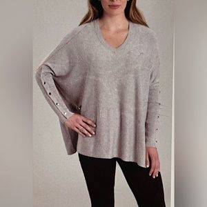 RXB Nordstrom Womens Large Pullover Tight Knit Sweater‎ Gray Large